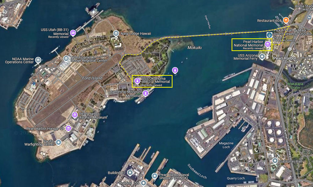 Directions to the USS Oklahoma (BB-37) Battleship Memorial